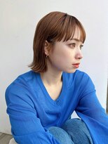 トルネード(TORNADO)&nbsp;大人ショートボブ 前髪あり外ハネオレンジチョコレート K0516