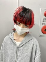 レコ 渋谷(LECO)&nbsp;赤黒デザインショートウルフ