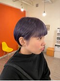 刈り上げマッシュ/ショート/パープル/ラベンダー/個性的ヘア