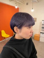 サボン ヘア デザイン カーザ(savon hair design casa+) 刈り上げマッシュ/ショート/パープル/ラベンダー/個性的ヘア