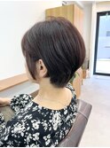 【白髪染め可】丸みハンサムショート ビフォアー&アフター