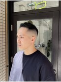 サイドパートスキンフェードノーパートスタイル