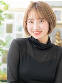 ハイトーンカラー前下がりショートボブTb5戸田公園20代30代40代