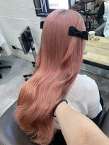 ベレーザ 渋谷(BELEZA)&nbsp;7670ベビーピンクカシスレッドハイトーンカラー韓国ワンホンヘア