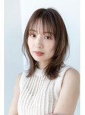 大人かわいい／20代30代／レイヤーカット／サイドバング