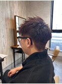 メンズカラー×アップバングショート 刈り上げ