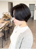ブルーグレー× ハンサムショート