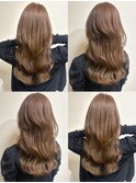 レイヤーカット ベージュカラー