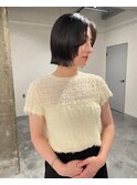 顔まわりレイヤーボブ
