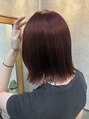 エン(en.) 切りっぱなしボブ×ワインレッドカラー[銀座]