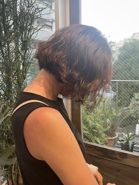 ドゥーア 代官山(Door) #くせ毛パーマ#くせ毛いかし#ボブパーマ#くせ毛#オレンジ