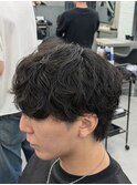 シャドウパーマ/波巻きシャドウ/メンズカットメンズパーマ