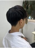 フェザーパーマ/刈り上げセンターパート/小川夏花