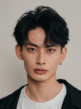 レタッチバイフィフス(RETOUCH by fifth) センターパートニュアンスパーマシャドウパーマフェザーパーマ