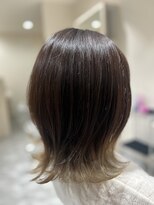 エヴァーグロー 郡山(ever glow) エンドカラー 裾カラー くびれボブ ウルフボブ 外ハネボブ