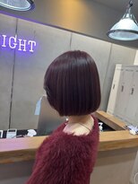 エイト 博多店(EIGHT hakata)&nbsp;ワインレッド×ミニボブ