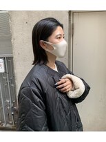 ラレイ(Lalei)&nbsp;＊外ハネロブ 切りっぱなし 黒髪スタイル 辻幸奈