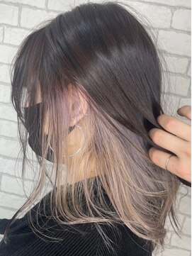 アース 二俣川店(HAIR&MAKE EARTH) インナーカラー×ホワイトベージュ