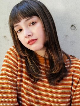 アレンヘアー 八尾店(ALLEN hair) オン眉_ロングレイヤー_ワンカール