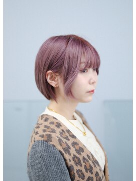 ノード(NODO) 【ケアブリーチ】ピンクパープルのショートボブ♪