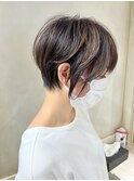 30代40代50代　短めショート　ハンサム　立体感　大人可愛い