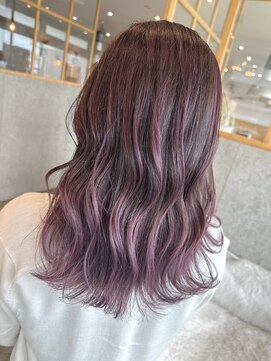 エモ(emo) バレイヤージュ×ピンクパープル