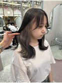 ダブルカラーインナーカラー透明感カラー暗髪グレーシルバー