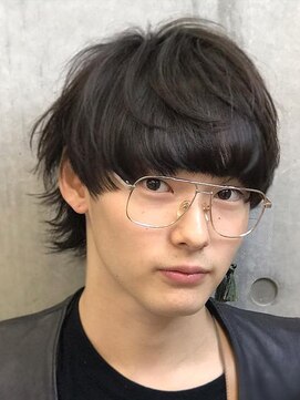 オーシャントーキョー ホワイト 原宿(OCEAN TOKYO WHITE) リアルお客様ヘア メンズ黒髪マッシュウルフ