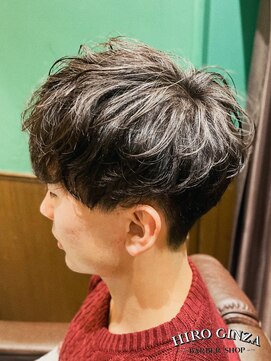 ヒロギンザバーバーショップ 丸の内店(HIRO GINZA BARBER SHOP) マッシュナチュラル癖毛風パーマ