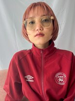 デビュー ヘアーメイク デザインカラー/レイヤーカット/ウェットヘア/オリーブベージュ