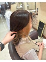 セットアップ 岡山北長瀬店(SET-UP)&nbsp;ベージュイヤリングカラー/部分ダブルカラー