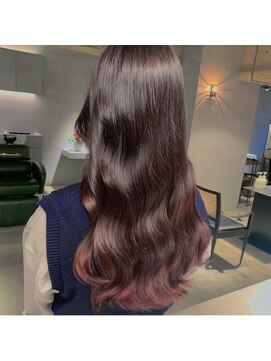 リール(rire) デザインカラーレイヤーカットウェットヘア夏オリーブベージュ