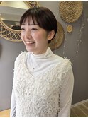 大人可愛い丸みショートボブ