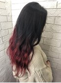 毛先カラー　ブリーチ　カラートリートメント