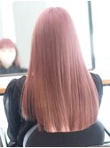 ピンクヘアーピンクグレープフルーツ透明感カラー_ba437571