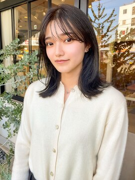 フルール(hair place Fleur) ナチュラルなくびれが可愛いミディアムヘア×人気のグレージュ