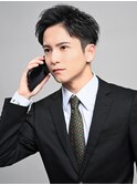 ツーブロ刈り上げ アップバング ビジネスヘア