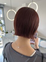 シーン(scene)&nbsp;切りっぱなしボブ×ピンクブラウン