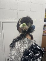 リアンヘア(Rian hair)&nbsp;網下ろしアレンジ振袖着付け