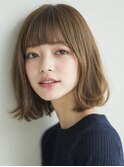 くびれヘア ハイライトカラー アプリコットオレンジ 夏