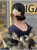 振袖×タイトシニヨン