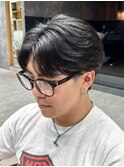 曲がる縮毛矯正/縮毛矯正/センターパート/千葉駅/千葉/齊藤大樹