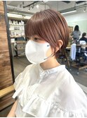 熊本ショート/マッシュショート/ピンクブラウン/髪質改善/20代