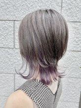 《ウルフレイヤー/インナーカラー/グレイシルバー/パープル》黒瀬めぐみ