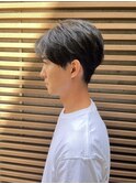 短め大人メンズセンターパート