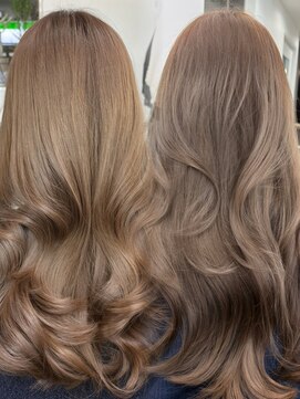 ブリーチなしで作るヘーゼルベージュ♪10代20代30代