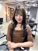 着物ヘア/大人ガーリー/ダークアッシュ/似合わせカット/心斎橋