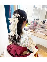 美容堂&nbsp;ハーフアップ　袴着付け