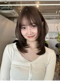 韓国風/レイヤー/前髪カット/オリーブ/透明感/ハッシュカット