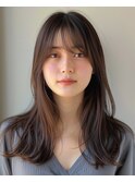 大人可愛い◎小顔レイヤーセミロング×暗髪アッシュブラウン
